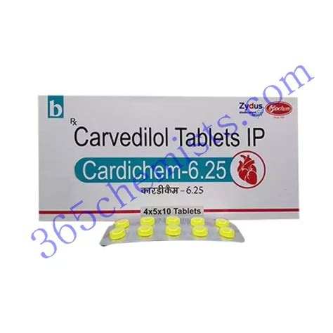 Cardichem 6 25mg Tablet Carvedilol 6 25mg Usa Fast Delivery