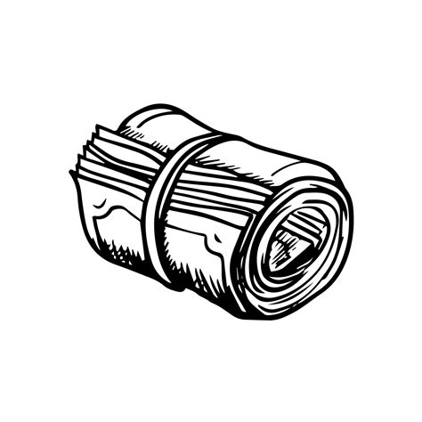 Roll of money sketch icon 11663990 Vector Art at Vecteezy