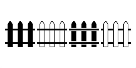 Premium Vector | Design plank fence, fence border for any purposes ...