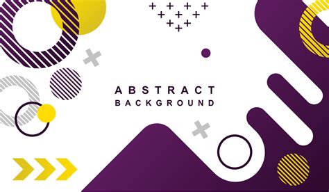 Abstract Geometric Shapes Background With Purple And Yellow Colors