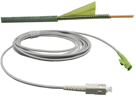 Rodent Resistant E2000 To Sc Simplex Armored Fiber Optic Patch Cables Armoured Cord Jumper