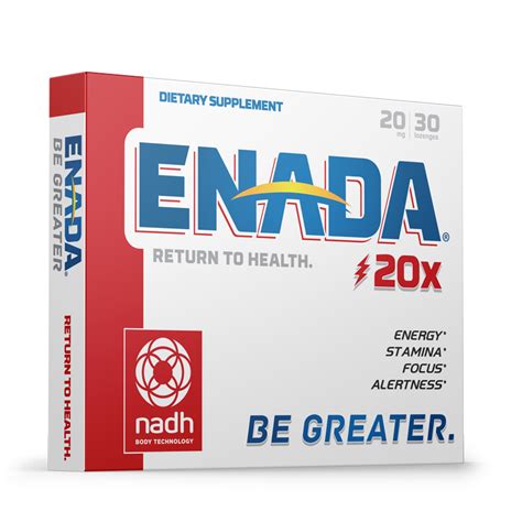 Enada 20x (20mg) - IN STOCK - ENADA for Sustained Natural Energy