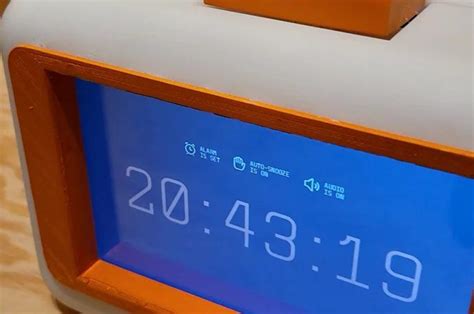 Analog digital hybrid clock presses the snooze button for you - Yanko ...