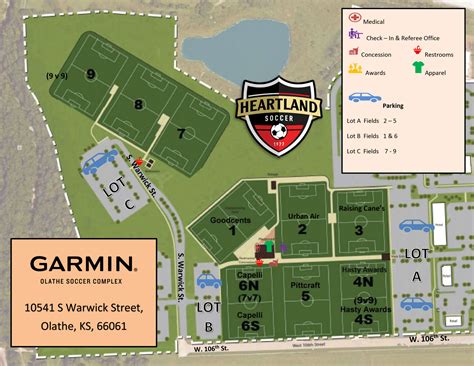 Field Map Garmin Olathe Soccer Complex