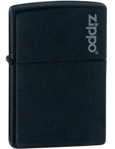 Encendedor Zippo Negro Mate Logo Zippo Cuotas Al Mismo Precio Que