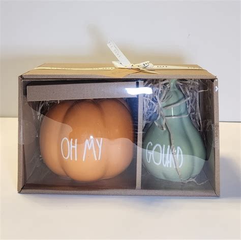 Rae Dunn Holiday Rae Dunn Fall Oh My And Gourd Ceramic Set Nib