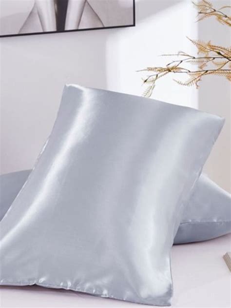 Bedsure Satin Pillowcase For Hair And Skin Queen Sky Blue Silky Pillowcase 2 Pack 20x30 Inches