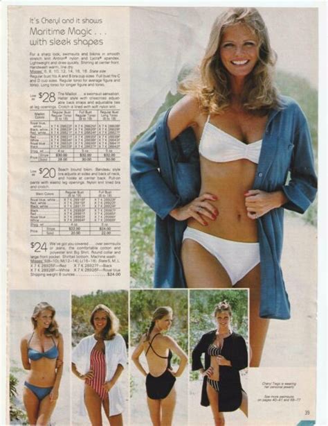 1984 Vintage Sears Print Ad Cheryl Tiegs Maritime Magic Bathing Suits 8” X 11” Ebay