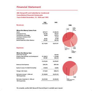 Non Profit Monthly Financial Report Template Professional Templates