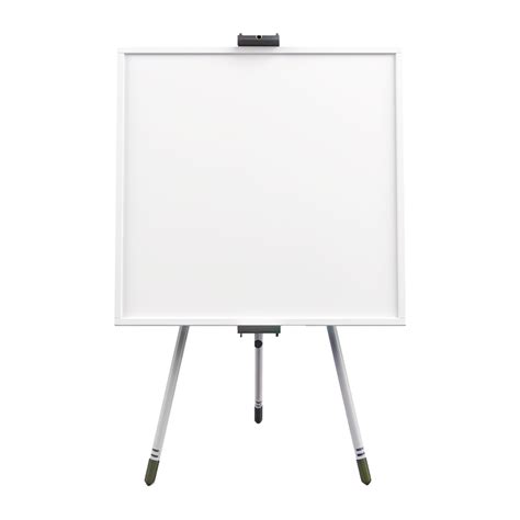 Whiteboard silver framed white board with stand 26756647 PNG