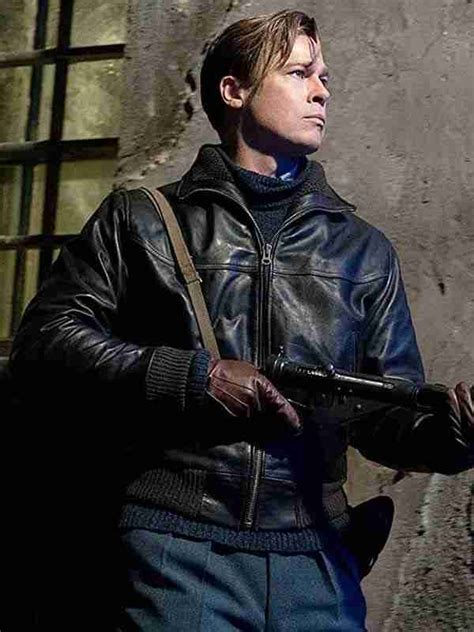 Brad Pitt Allied Leather Jacket The Movie Fashion