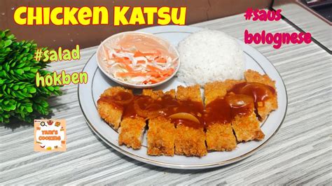 Homemade Chicken Katsulebih Enak Bikin Sendiri Chicken Katsu Salad Hokben Dan Saus Bolognese