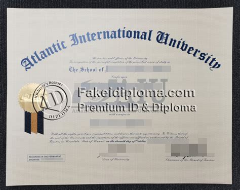 Atlantic International University Degree Buy An AIU Diploma