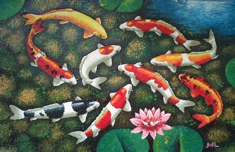 40 Gambar Lukisan Koi 3d Ikan Center