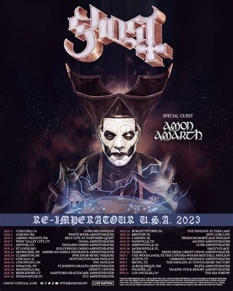 Ghost, Amon Amarth Plot 2023 U.S. Tour - The Rock Revival