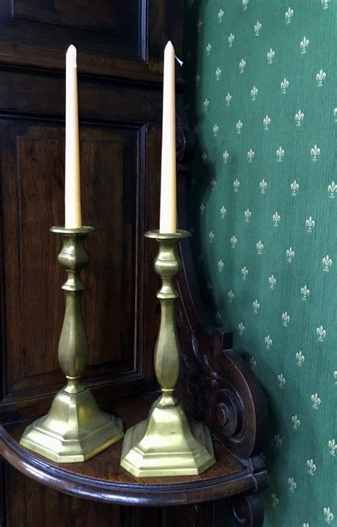 ПОДСВЕЧНИКИ ПАРНЫЕ АНТИКВАРИАТ ПП ХХ ВЕКА БРОНЗА ЛАТУНЬ ГОЛЛАНДИЯ ...