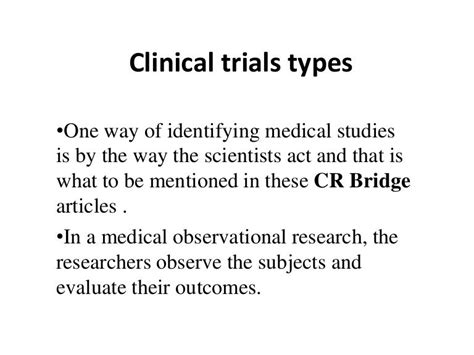 Clinical Trials Types