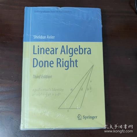 Linear Algebra Done Right Sheldon Axler 孔夫子旧书网