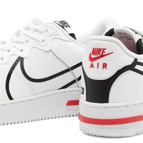 Nike Air Force 1 React White, Black & Red | END. (ES)