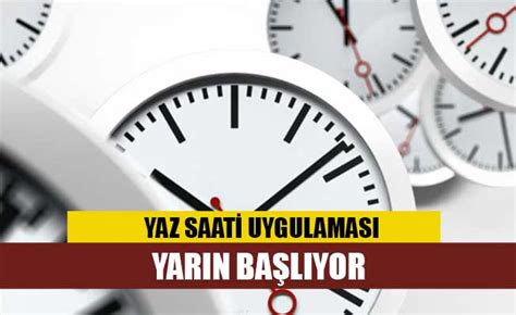 Yaz saati uygulaması yarın başlıyor Gündem Kıbrıs Gazetesi Kıbrıs