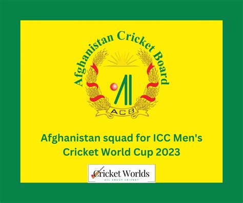 Afghanistan squad for ICC Men's Cricket World Cup 2023 - Cricket Worlds