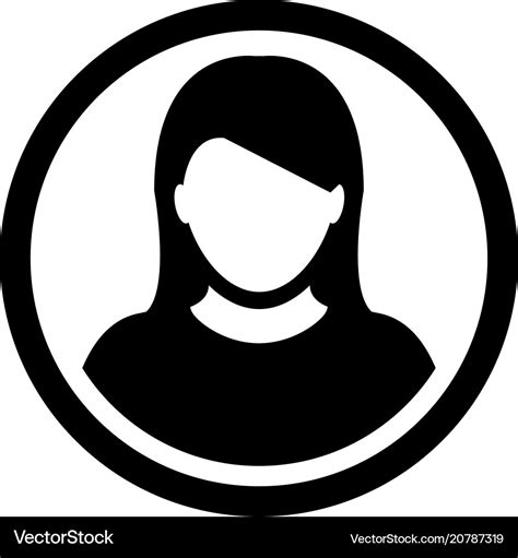 User Icon Female Person Symbol Profile Avatar Vector Image