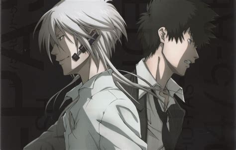 Wallpaper Anger Tie Two Grin Opponents White Shirt Psycho Pass