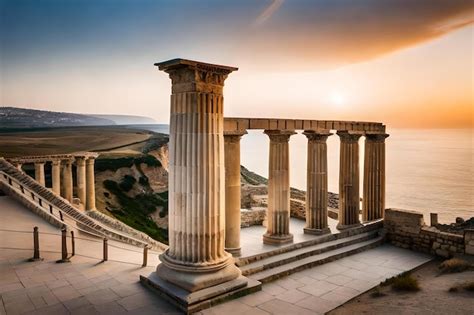 El Templo De Apolo Se Encuentra En La Costa De Grecia Foto Premium