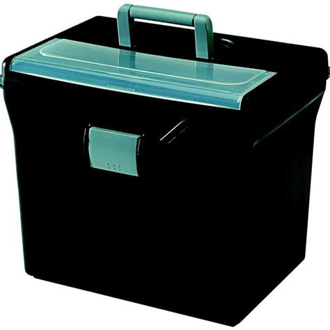 Iris Portable File Box With Organizer Lid 11 62 X 13 38 X 10 In