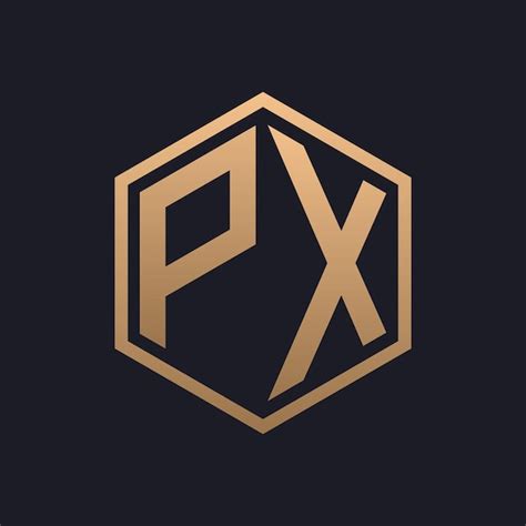 Premium Vector Elegant Hexagon Letter Px Logo Design Initial