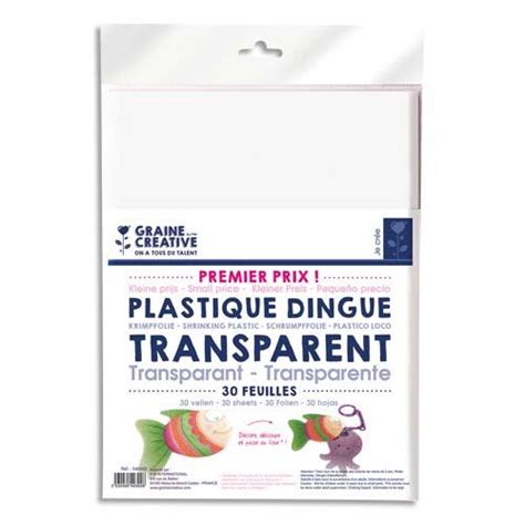 Feuilles de plastique Graine Créative dingue transparent format