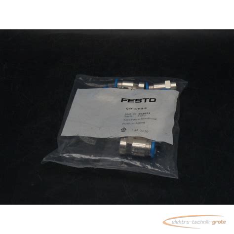 Festo Qsf 18 8 B Push In Fitting 153025 Qty 10pcs Unused