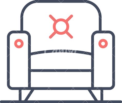 Armchair Line Two Color Icon Canva