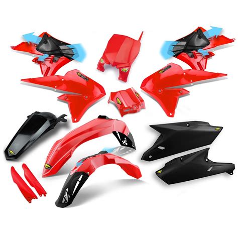 Cycra Plastik Kit Full Kit Yamaha YZF 250 450 14 17 Rot Schwarz