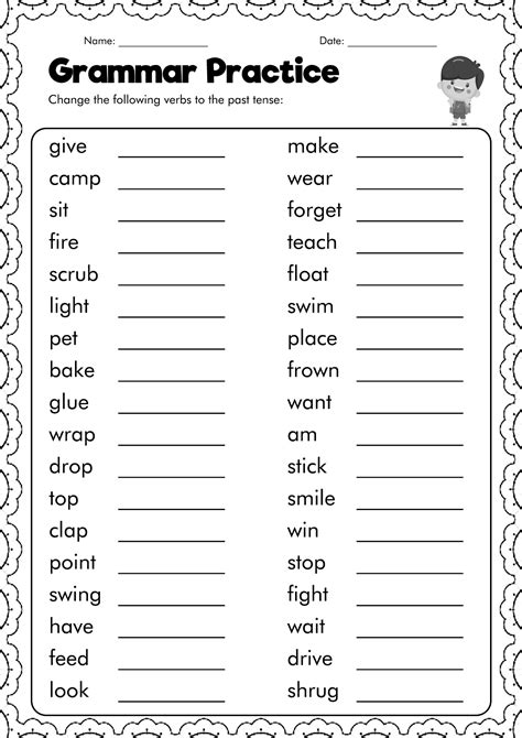 Verb Past Tense Worksheet Teaching Resource Past Tense Worksheet Riset