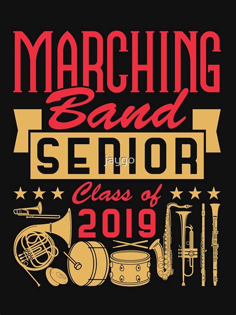 Marching Band Senior Class Of 2019 T Shirt By Jaygo Redbubble