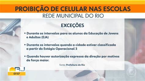 V Deo Rio Pro Be Celulares Nas Escolas At No Recreio Bom Dia Rio G