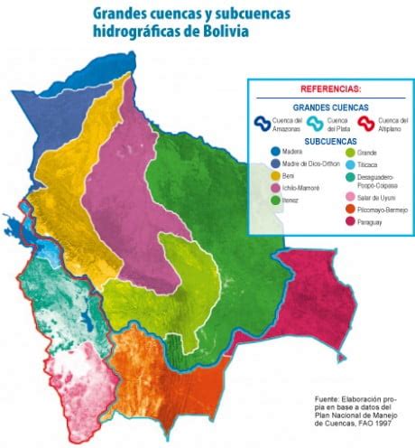 Grandes Cuencas Y Subcuencas Hidrogr Ficas De Bolivia La Nueva Cedib