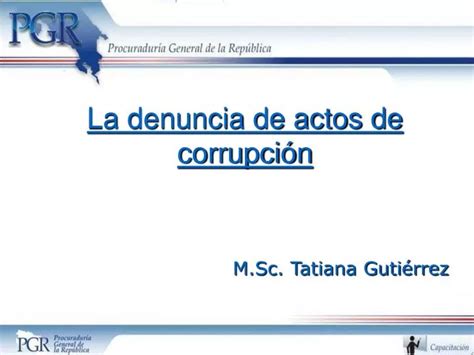 Ppt La Denuncia De Actos De Corrupci N Powerpoint Presentation Free