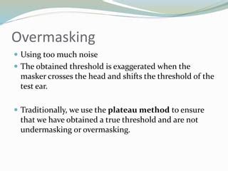 Audiometric Masking PPT