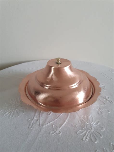 Copper Serving Bowl With Lid Hand Crafted Turkish Dish Cottage Decor Farmhouse Decor Copper