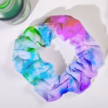 Amazon 24 Women S Hair Scrunchies Pack White Cotton Tie Dye