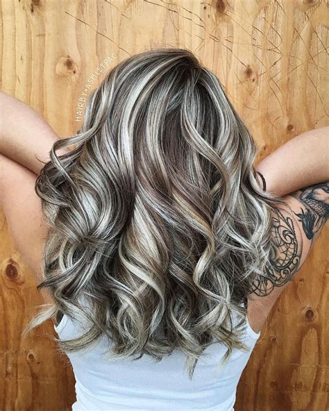 60 Ideas of Gray and Silver Highlights on Brown Hair | Hair highlights ...