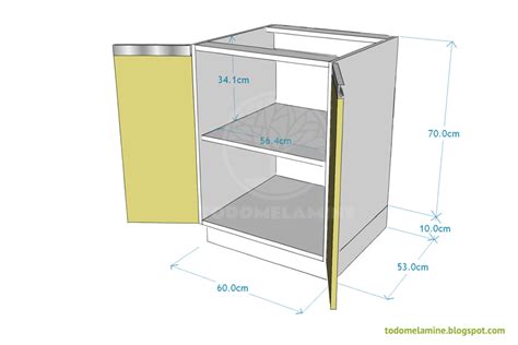 Todo Melamine Planos Mueble Bajo De Cocina