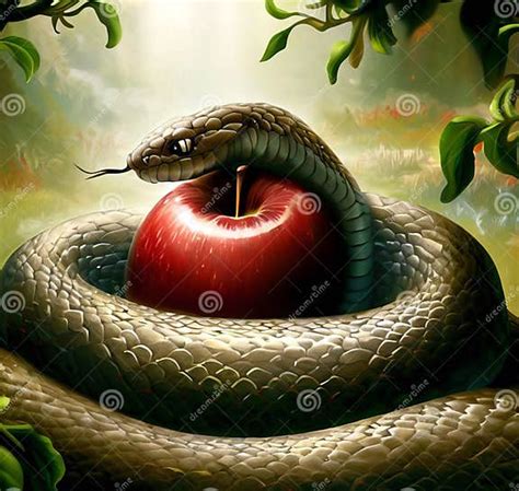 Forbidden Fruit In The Garden Of Eden Stock Illustration Illustration