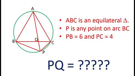 ABC Is An Equilateral Triangle P Is Any Point On Arc BC Line Segment