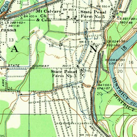 Varner Ar 1935 62500 Scale Map By United States Geological Survey