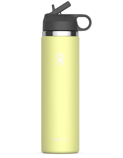 HYDRO FLASK 24oz Wide Mouth With Straw Lid Water Bottle - PALE YELLOW ...