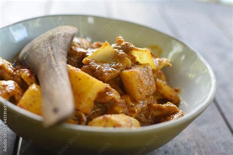 Massaman or matsaman curry is a spicy muslim curry in a thai-style ...