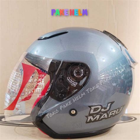 Jual Helm Kyt Half Face Dj Maru All Grey Shopee Indonesia